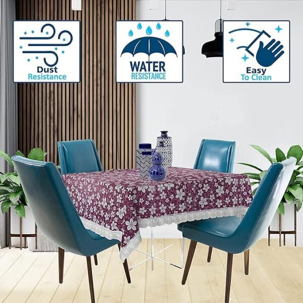 NITASHA Water & DustProof 6 Seater Dining Table Cover Size 60x90 Inch (Design no-NN06) - Image 2