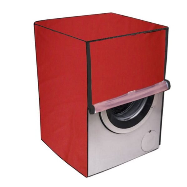 Red Front Loading Washing Machine Cover - Image 3