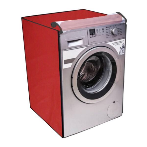 Red Front Loading Washing Machine Cover - Image 2