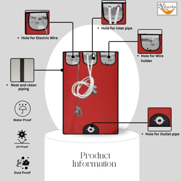 Red Front Loading Washing Machine Cover - Image 6