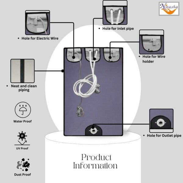 Front Loading Washing Machine Cover Grey - Image 3