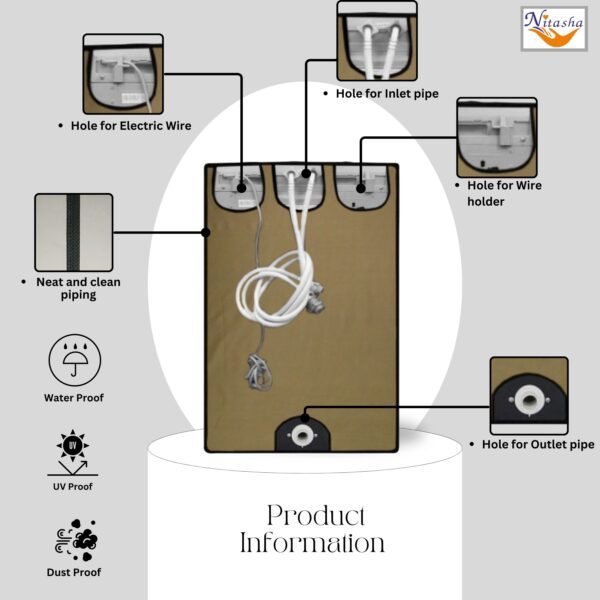 Front Loading Washing Machine Cover Gold - Image 3