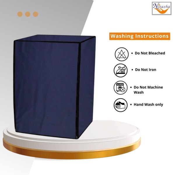 Front Loading Blue Washing Machine Cover - Image 3