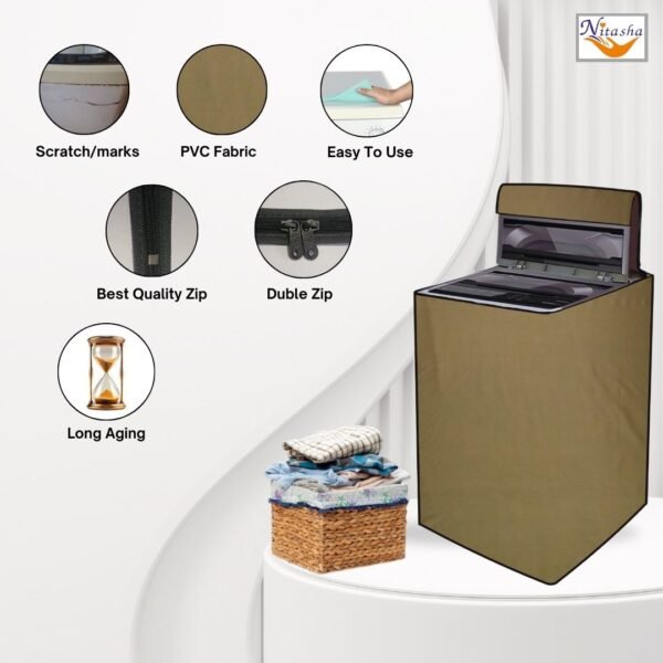 Fully Automatic Top Load Washing Machine Cover Gold - Image 3