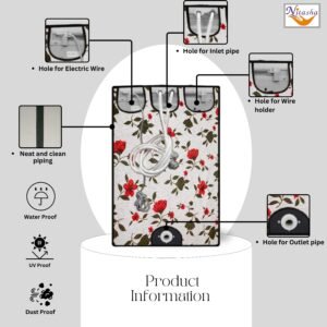 Nitasha floral waterproof washing machine cover for front load machine