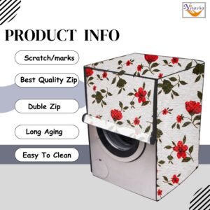 Nitasha floral waterproof washing machine cover for front load machine